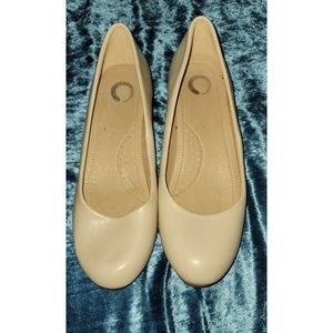 Nude Leather Pumps